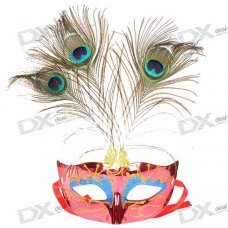 Peacock Feather Eye Mask (Color Assorted)