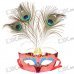 Peacock Feather Eye Mask (Color Assorted)