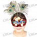 Peacock Feather Eye Mask (Color Assorted)