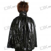 Fashionable PU Cape - Black + Red