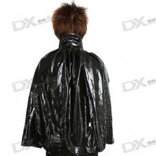 Fashionable PU Cape - Black + Red