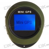 USB Rechargeable 1.4" LCD 65-Channel Mini GPS Receiver with Carabiner (WAAS/EGNOS)