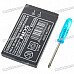 3.7V 850mAh Replacement Lithium Battery Kit with Screwdriver for NDS/GBA SP