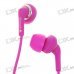 Stylish Noise Isolation In-Ear Stereo Earphone - Purple Red (3.5mm Jack/1.4M-Cable)