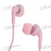 Stylish Noise Isolation In-Ear Stereo Earphone - Pink (3.5mm Jack/1.4M-Cable)