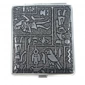 Mysterious Egyptian Glyphs Metal Cigarette Case (Holds 18)
