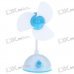 USB Powered Adjustable Wind Speed 3 Blade Cooling Fan (Blue + White)