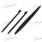Replacement Styluses + Ball Pen Style Stylus Set for DSi LL - Black (3-Piece Pack)