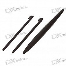 Replacement Styluses + Ball Pen Style Stylus Set for DSi LL - Black (3-Piece Pack)