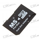 Dual Micro SD/TF to MS Card Adapter - Black (16GB Max)