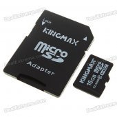 Genuine KingMax Micro SD/TransFlash Card with SD Card Adapter (16GB/Class 6)