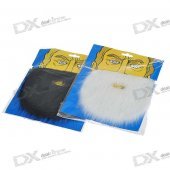 Costume Party Cosplay Artificial Mustache Set - Black + White (2-Pack)