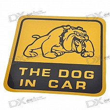 Light Reflective Dog in Car Stickers (4-Pack)