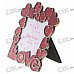 Love Themed Small Metal Photo Frame - Red (3"*3")