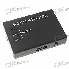 3-Port 1080P HDMI V1.3b Mini Switch Hub with Remote Control (3-IN 1-OUT) 3-Port 1080P HDMI V1.3b Mini Switch Hub with Remote Control (3-IN 1-OUT)