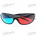 Re-useable Plastic Frame Resin Lens Anaglyphic Blue + Red 3D Glasses