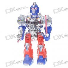 NO.880A Moving Robot Toy with LED Light and Sound Effects (3*AA)