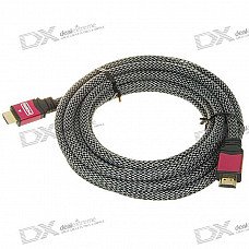 Gold Plated 1080P HDMI 19-Pin V1.4 M-M Connection Cable (5M-Length) Gold Plated 1080P HDMI 19-Pin V1.4 M-M Connection Cable (5M-Length)