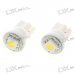 T10 0.2W*2 20-Lumen 1*5050 SMD LED Car White Light Bulbs (Pair/DC 12V)