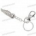 Copper + Crystal Crown Hollow Out Keychain - Silver