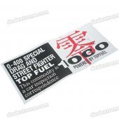 Zero 1000 Top Fuel Figure Car Sticker