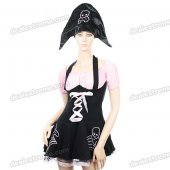 Halloween Cosplay Spandex Pirate Costume Dress Set (2-Piece Set)