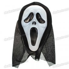 Halloween Party Scream Ghost Mask with Head Cover