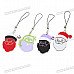 Beautiful Father Christmas Figure Mobile Phone Strap (5-Pack)