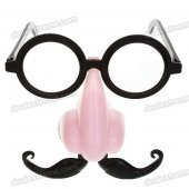 Funny Decoration Glasses with Colorful LED Light Nose & Vibrissa Halloween Props (3*AG3)
