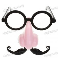 Funny Decoration Glasses with Colorful LED Light Nose & Vibrissa Halloween Props (3*AG3)