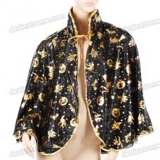 Cool Halloween Cosplay Witch Pumpkin Animal Pattern Mantle Cape Cloak Costumes (Size L)