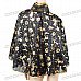 Cool Halloween Cosplay Witch Pumpkin Animal Pattern Mantle Cape Cloak Costumes (Size L)