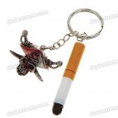 Cute Pirate Figure Keychain - Grey + Red (12-Pack)