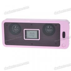 1.5" LCD Portable Rechargeable Battery Power MP3 Music Speaker with FM/SD/USB (Pink) 1.5" LCD Portable Rechargeable Battery Power MP3 Music Speaker with FM/SD/USB (Pink)