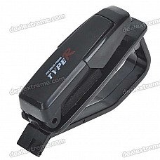 Car Vehicle Sun Visor Clip Sunglasses/Eyeglass Holder - Black