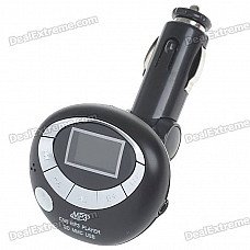 Mushroom Shaped Bluetooth and MP3 Wireless FM Transmitter with IR Remote - Black (SD/MMC/USB)