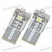 0.5W 12V 56-Lumen 7x3528 SMD LED Car White Light Bulb (Pair)