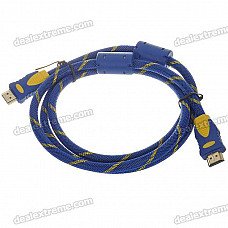 Premium Gold Plated 1080P HDMI V1.4 M-M Connection Cable - Blue (1.5M-Length) Premium Gold Plated 1080P HDMI V1.4 M-M Connection Cable - Blue (1.5M-Length)
