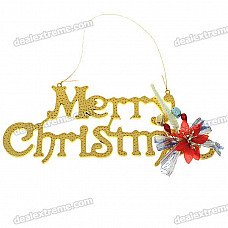 Festive Christmas Decoration - Merry Christmas Letters Board with Strap (6-Pack)