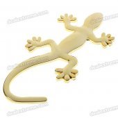 3D Stainless Steel Geckos Figure Car Sticker - Gold