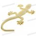 3D Stainless Steel Geckos Figure Car Sticker - Gold