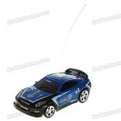 Creative Coke Can Storage Mini Rechargeable R/C Model Racing Car - Blue + Black (35MHz/2*AA)