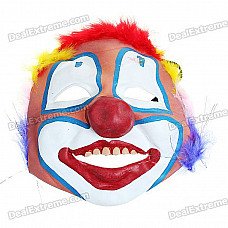 Funny Soft Rubber Clown Style Mask (Hair Color Assorted)