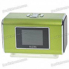 Rechargeable Portable 1.3" LCD TF/USB MP3 Music Speaker with FM Radio - Green (3.5mm Jack) Rechargeable Portable 1.3" LCD TF/USB MP3 Music Speaker with FM Radio - Green (3.5mm Jack)
