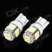 T10 1.2W 6500K 32-Lumen 5-SMD LED Car White Light Bulbs (Pair/DC 12V) T10 1.2W 6500K 32-Lumen 5-SMD LED Car White Light Bulbs (Pair/DC 12V)