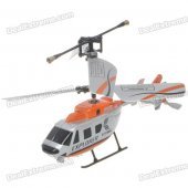 Rechargeable Wireless 3-CH Control Mini IR Helicopter with Gyroscope - Silver + Orange