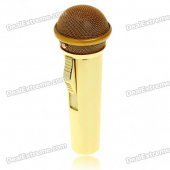 2-in-1 Gold Microphone Style Butane Lighter + Flashlight (3*LR1130)