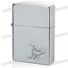 3D Scorpions Pattern Fuel Lighter - Silver