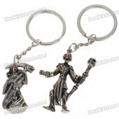 Vintage Alloy Skeleton Man Skull Style Keychains (2-Pack)
