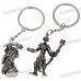 Vintage Alloy Skeleton Man Skull Style Keychains (2-Pack)